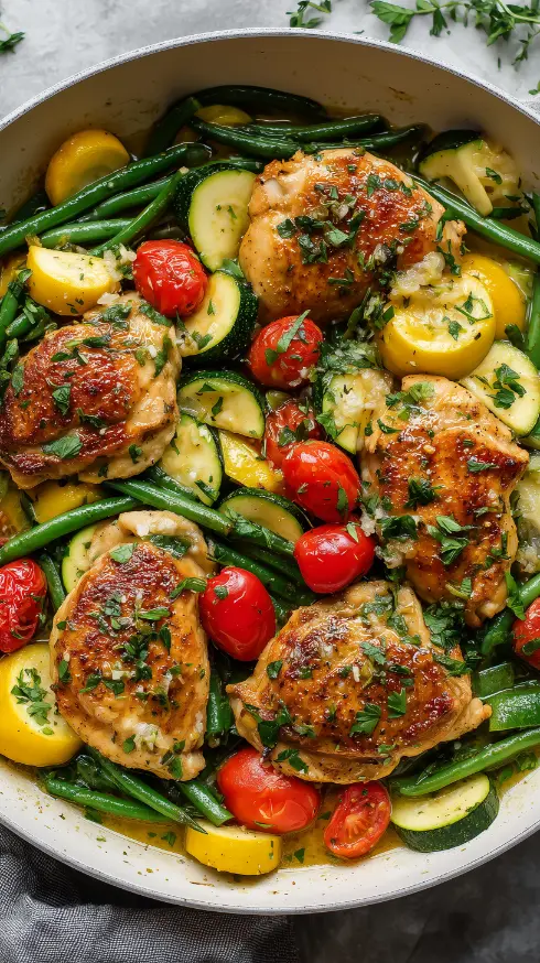 Garlic Butter Chicken with Summer Veggies