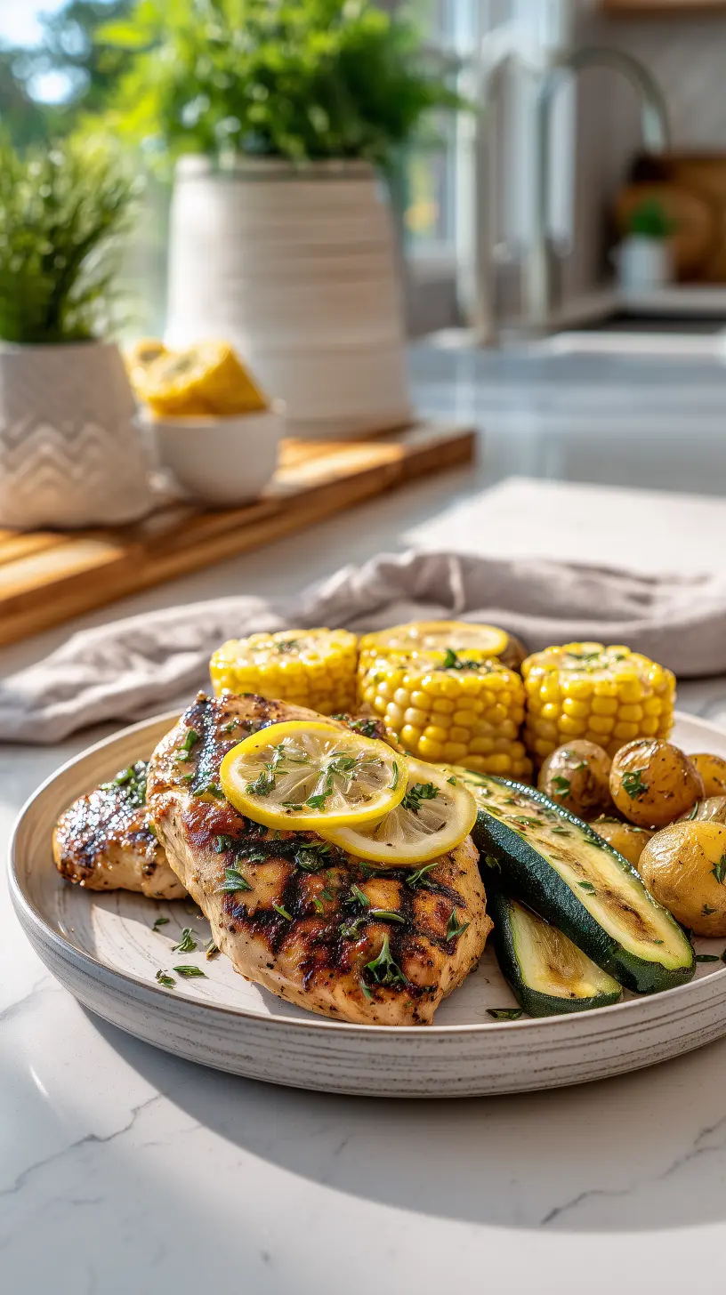 Grilled Lemon Herb Chicken Dinner