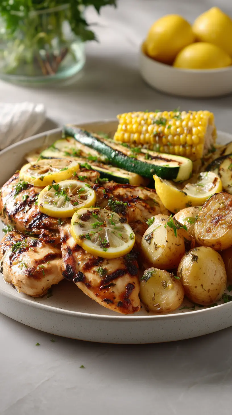 Grilled Lemon Herb Chicken Dinner