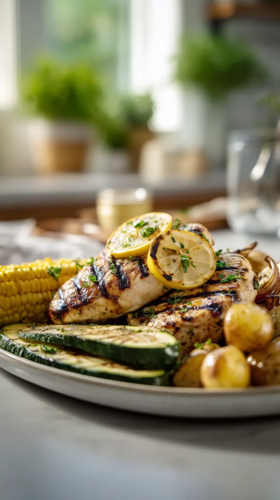 Grilled Lemon Herb Chicken Dinner