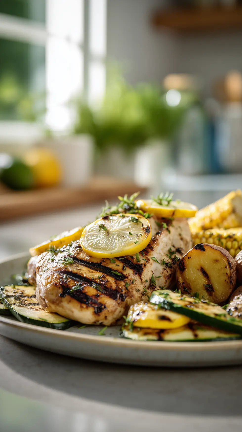 Grilled Lemon Herb Chicken Dinner