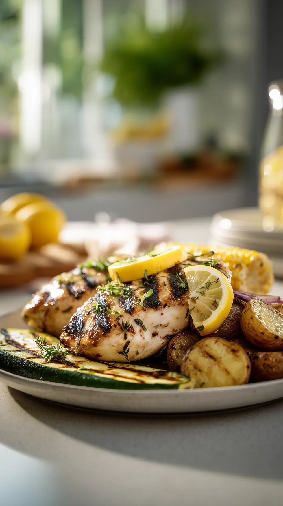 Grilled Lemon Herb Chicken Dinner