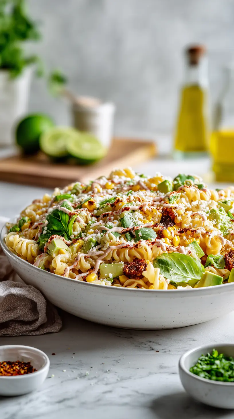 Creamy Street Corn Pasta Salad