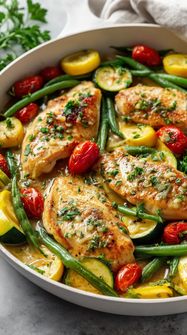 Garlic Butter Chicken with Summer Veggies