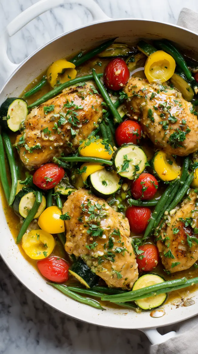 Garlic Butter Chicken with Summer Veggies