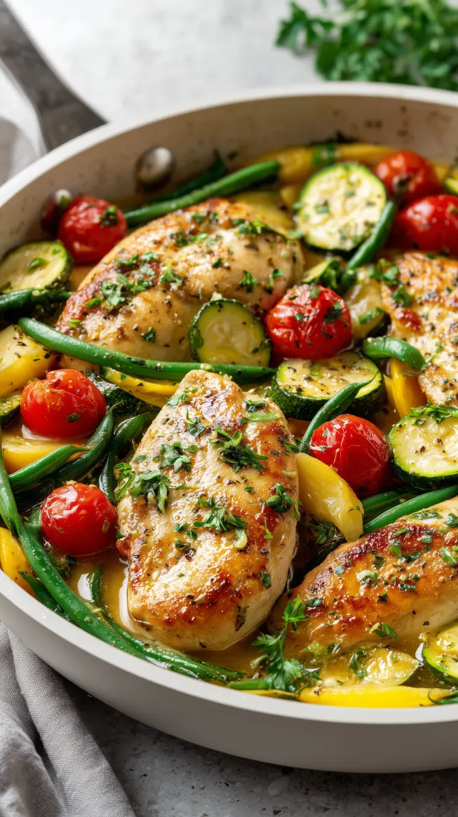Garlic Butter Chicken with Summer Veggies