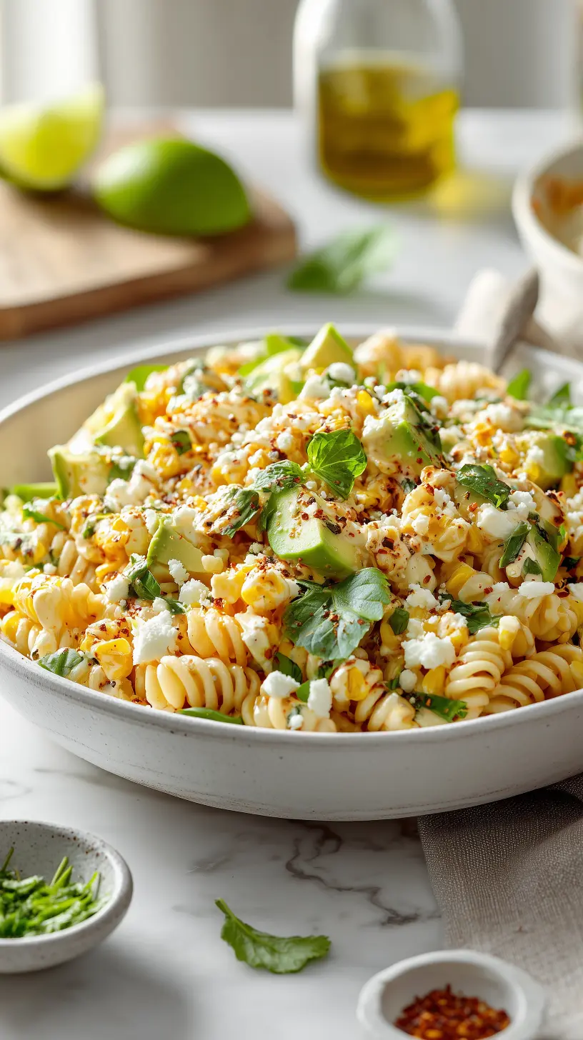 Creamy Street Corn Pasta Salad