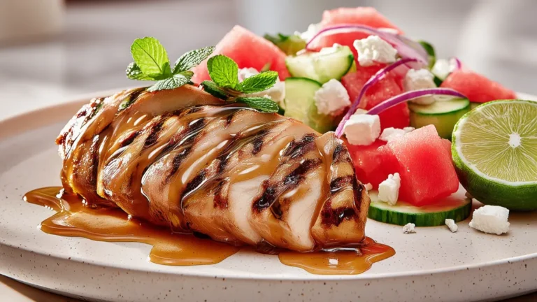 Honey Lime Chicken and Watermelon Salad