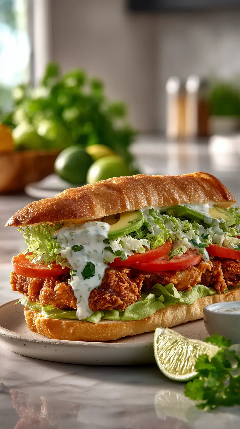 Crispy Cilantro Lime Chicken Sandwich for Easy Dinners