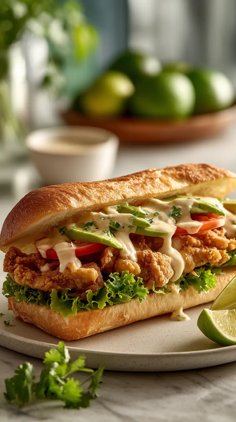 Crispy Cilantro Lime Chicken Sandwich for Easy Dinners