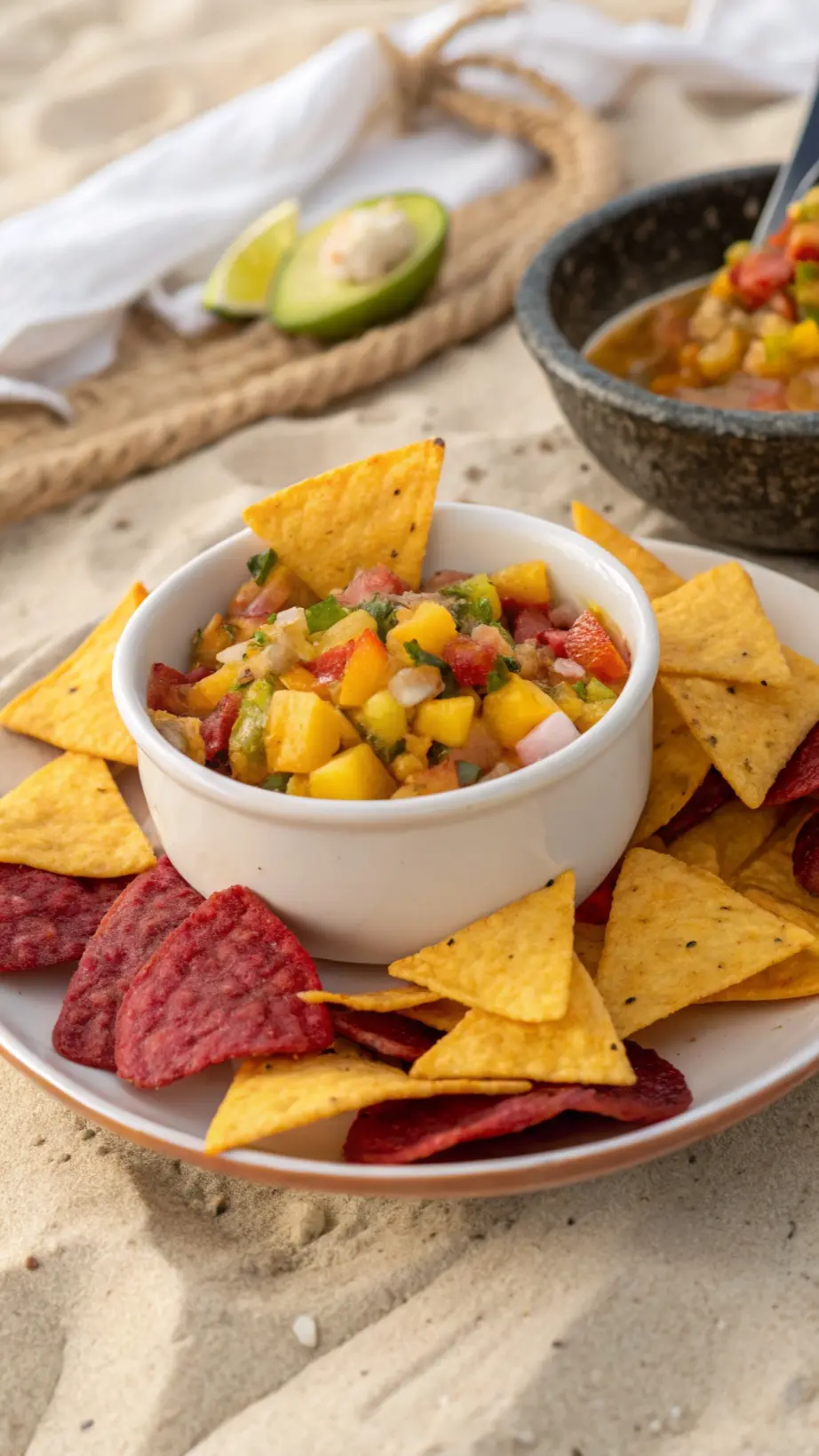 Spicy Mango Salsa with Tortilla Chips